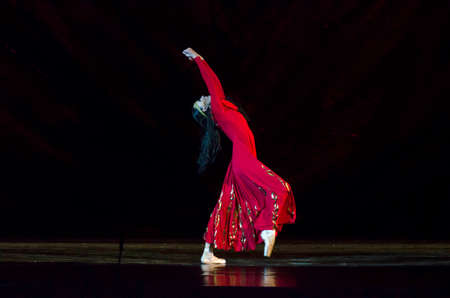 DNIPRO, UKRAINE - FEBRUARY 24, 2017: Ukrainian historical ballet Princess Olga performed by members...