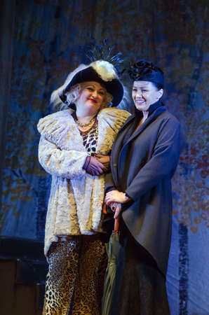 DNIPRO, UKRAINE - MARCH 25, 2017: Lovers live a little longer performed by members of the Dnipro Creative Theatre Yevsey!のeditorial素材