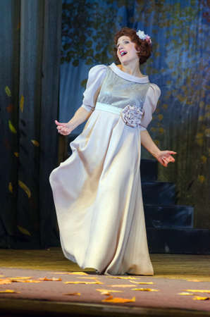 DNIPRO, UKRAINE - MARCH 25, 2017: Lovers live a little longer performed by members of the Dnipro Creative Theatre Yevsey!のeditorial素材