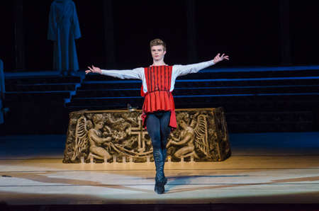 DNIPRO, UKRAINE - MAY 10, 2017: Classical ballet Romeo and Juliet. performed by members of the...