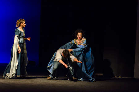 DNIPRO, UKRAINE - SEPTEMBER 30, 2017: The Comedy of Errors by William Shakespeare performed by...