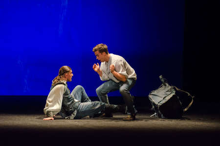 DNIPRO, UKRAINE - SEPTEMBER 30, 2017: The Comedy of Errors by William Shakespeare performed by...
