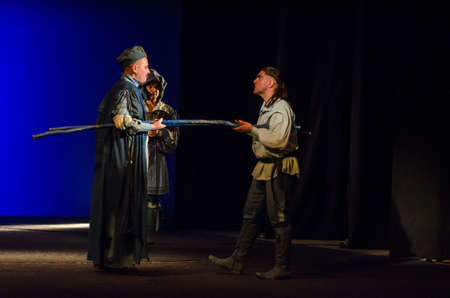 DNIPRO, UKRAINE - SEPTEMBER 30, 2017: The Comedy of Errors by William Shakespeare performed by...