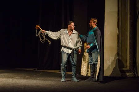 DNIPRO, UKRAINE - SEPTEMBER 30, 2017: The Comedy of Errors by William Shakespeare performed by...