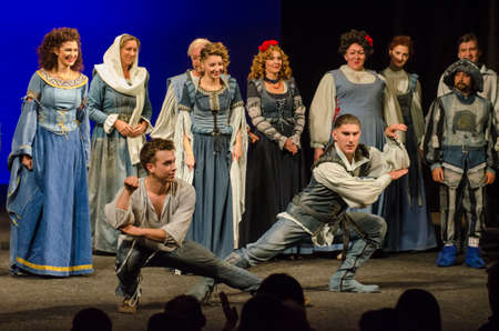 DNIPRO, UKRAINE - SEPTEMBER 30, 2017: The Comedy of Errors by William Shakespeare performed by...