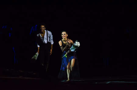 DNIPRO, UKRAINE - OCTOBER 12, 2017: Modern ballet Carmen and Jose performed by members of the Dnipro...