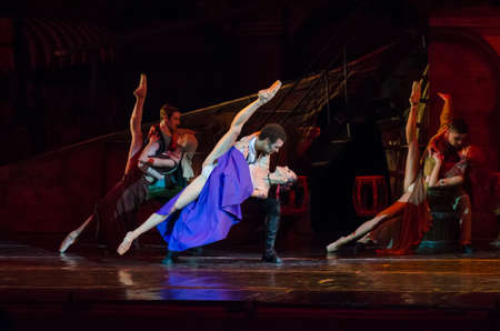 DNIPRO, UKRAINE - OCTOBER 12, 2017: Modern ballet Carmen and Jose performed by members of the Dnipro...