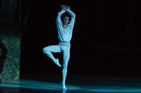 DNIPRO, UKRAINE - OCTOBER 21, 2017: Ballet Romeo and Juliet performed by members of the Dnipro  State Opera and Ballet Theatre.のeditorial素材
