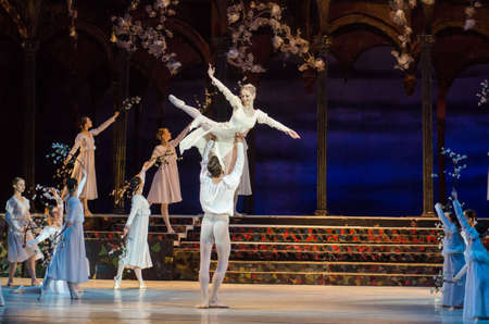 DNIPRO, UKRAINE - OCTOBER 21, 2017: Ballet Romeo and Juliet performed by members of the Dnipro ...