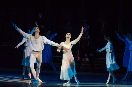 DNIPRO, UKRAINE - OCTOBER 21, 2017: Ballet Romeo and Juliet performed by members of the Dnipro ...