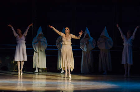 DNIPRO, UKRAINE - OCTOBER 21, 2017: Ballet Romeo and Juliet performed by members of the Dnipro ...