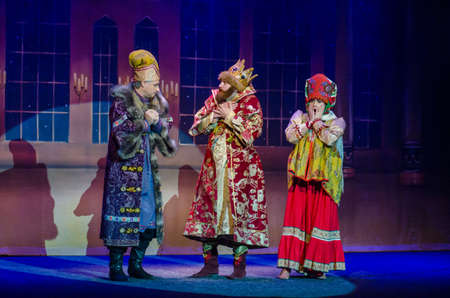 DNIPRO, UKRAINE - DECEMBER 27, 2017: Miracle-Yudo in the underwater kingdom performed by members of the Dnipro State Drama and Comedy Theatre.のeditorial素材