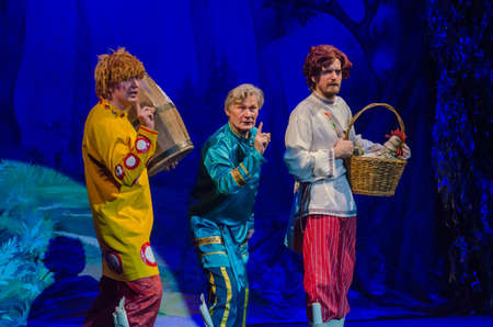 DNIPRO, UKRAINE - DECEMBER 27, 2017: Miracle-Yudo in the underwater kingdom performed by members of the Dnipro State Drama and Comedy Theater.のeditorial素材