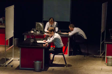DNIPRO, UKRAINE - DECEMBER  30, 2017: RAVEN The Imagination Game performed by members of the Dnipro...