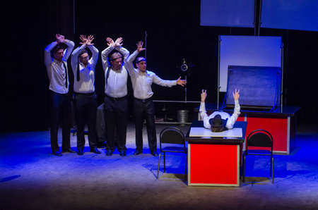 DNIPRO, UKRAINE - DECEMBER  30, 2017: RAVEN The Imagination Game performed by members of the Dnipro...