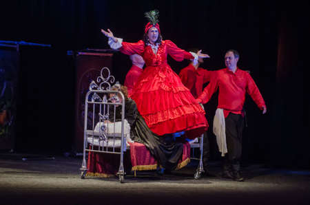 DNIPRO, UKRAINE - JULY 7, 2018: Uncle's dream performed by members of the Dnipro State Drama and...