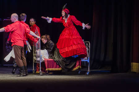 DNIPRO, UKRAINE - JULY 7, 2018: Uncle's dream performed by members of the Dnipro State Drama and Comedy Theatre.のeditorial素材