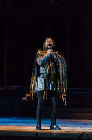 DNIPRO, UKRAINE - OCTOBER 7, 2018: Rigoletto opera performed by members of the Dnipro State Opera and Ballet Theatre.のeditorial素材