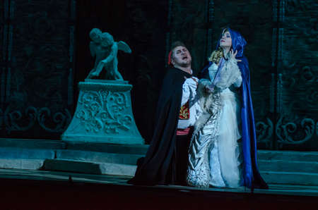 DNIPRO, UKRAINE - OCTOBER 12, 2018: The Marriage of Figaro opera performed by members of the Dnipro Opera and Ballet Theatre.のeditorial素材