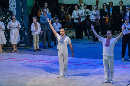 DNIPRO, UKRAINE - OCTOBER 20, 2018: The musical Kvitka performed by members of the Art project...