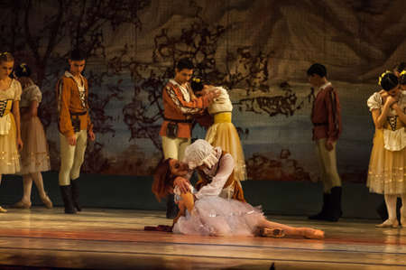 DNIPRO, UKRAINE - NOVEMBER 3, 2018: Classical ballet Giselle by Adolphe Adam performed by members of...