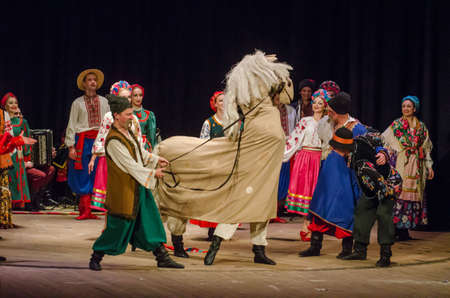 DNIPRO, UKRAINE - NOVEMBER 7, 2018: National traditions, customs and rites of the Ukrainian people...