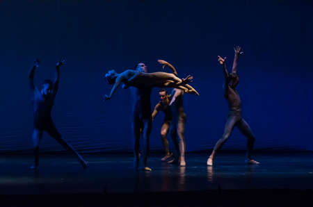 DNIPRO, UKRAINE - NOVEMBER 17, 2018: Children of the Night  ballet performed by members of the National Ballet at the Dnipro State Opera and Ballet Theatre.のeditorial素材