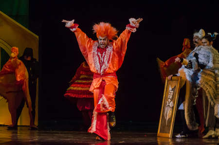 DNIPRO, UKRAINE - DECEMBER 29, 2018: Musical Kitsin House performed by members of the Dnipro Opera and Ballet Theatre.のeditorial素材
