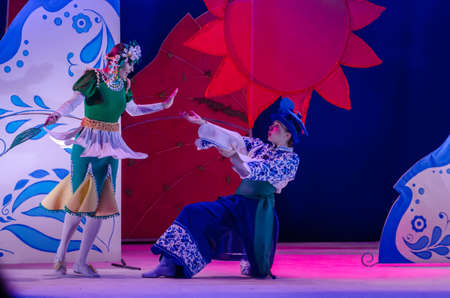 DNIPRO, UKRAINE â DECEMBER 26, 2018: Barvinok is our hero performed by members of the Dnipro State Drama and Comedy Theatre.のeditorial素材