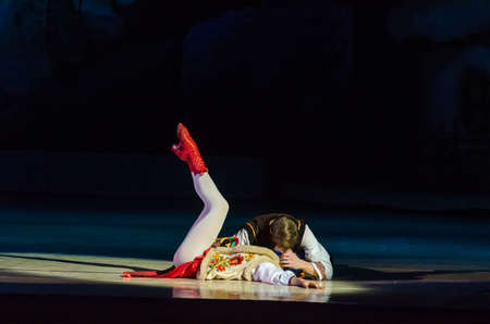 DNiPRO, UKRAINE - JANUARY 6, 2018: Night before Christmas ballet  performed by members of the Dnipro Opera and Ballet Theatreのeditorial素材