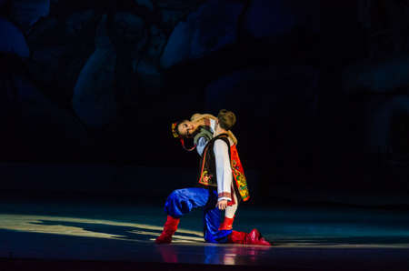 DNiPRO, UKRAINE - JANUARY 6, 2018: Night before Christmas ballet  performed by members of the Dnipro Opera and Ballet Theatreのeditorial素材