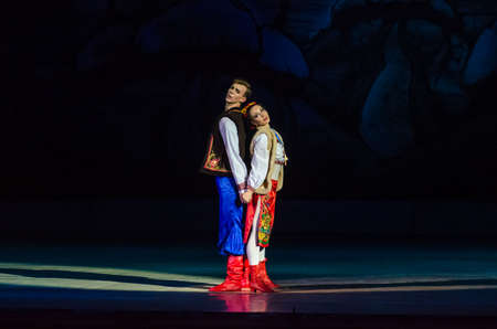 DNiPRO, UKRAINE - JANUARY 6, 2018: Night before Christmas ballet  performed by members of the Dnipro Opera and Ballet Theatreのeditorial素材