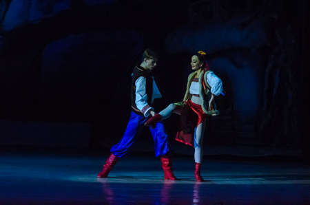 DNiPRO, UKRAINE - JANUARY 6, 2018: Night before Christmas ballet  performed by members of the Dnipro Opera and Ballet Theatreのeditorial素材