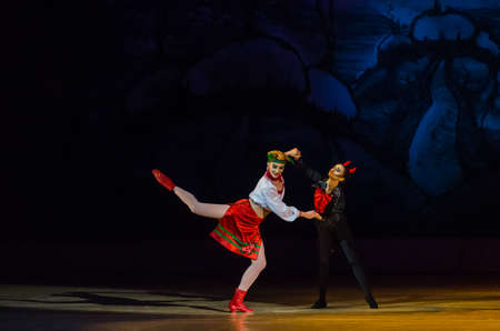 DNiPRO, UKRAINE - JANUARY 6, 2018: Night before Christmas ballet  performed by members of the Dnipro Opera and Ballet Theatreのeditorial素材