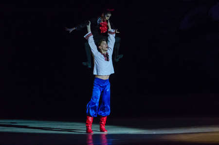 DNiPRO, UKRAINE - JANUARY 6, 2018: Night before Christmas ballet  performed by members of the Dnipro Opera and Ballet Theatreのeditorial素材