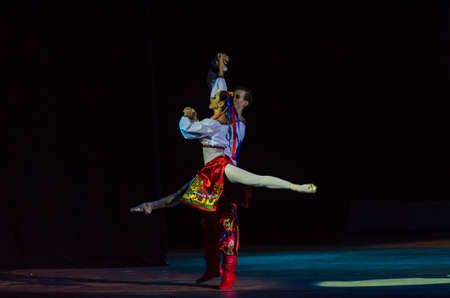 DNiPRO, UKRAINE - JANUARY 6, 2018: Night before Christmas ballet  performed by members of the Dnipro Opera and Ballet Theatreのeditorial素材