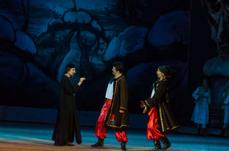 DNiPRO, UKRAINE - JANUARY 6, 2018: Night before Christmas ballet  performed by members of the Dnipro Opera and Ballet Theatreのeditorial素材