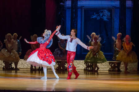 DNiPRO, UKRAINE - JANUARY 6, 2018: Night before Christmas ballet  performed by members of the Dnipro...