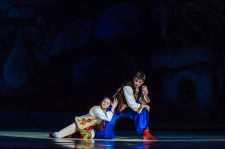 DNiPRO, UKRAINE - JANUARY 7, 2018: Night before Christmas ballet  performed by members of the Dnipro...