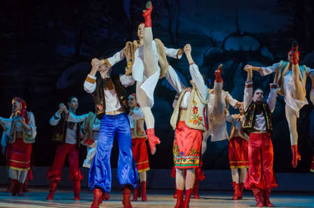 DNiPRO, UKRAINE - JANUARY 7, 2018: Night before Christmas ballet  performed by members of the Dnipro...