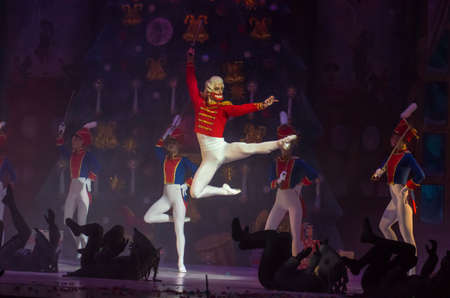 DNIPRO, UKRAINE - FEBRUARY 15, 2019: Nutcracker ballet performed by members of the Dnipro Opera and Ballet Theatre.のeditorial素材