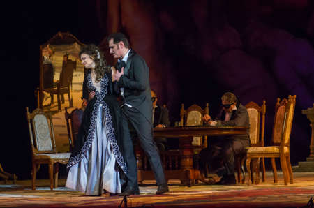 DNIPRO, UKRAINE â€“ FEBRUARY 23, 2019: Classical Opera by Giuseppe Verdi Traviata performed by...
