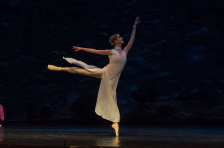 DNIPRO, UKRAINE â MARCH 17, 2019: Classical ballet Corsair by Adolphe Adam performed by members of the Dnipro Opera and Ballet Theatre.のeditorial素材