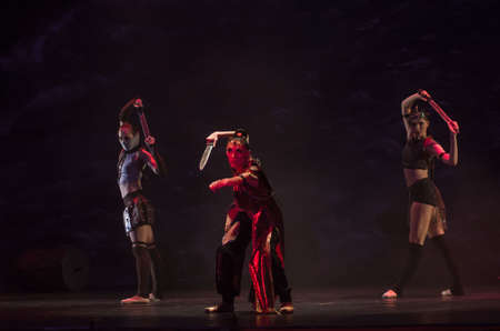 DNIPRO, UKRAINE â MARCH 17, 2019: Classical ballet Corsair by Adolphe Adam performed by members of the Dnipro Opera and Ballet Theatre.のeditorial素材