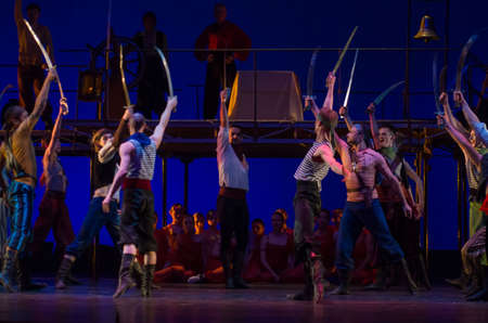 DNIPRO, UKRAINE â€“ MARCH 17, 2019: Classical ballet Corsair by Adolphe Adam performed by...