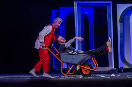 DNIPRO, UKRAINE - JULE 3, 2019: Comedy The Auditor by Mykola Gogol performed by members of the...