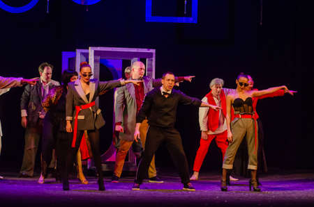 DNIPRO, UKRAINE - JULE 3, 2019: Comedy The Auditor by Mykola Gogol performed by members of the...