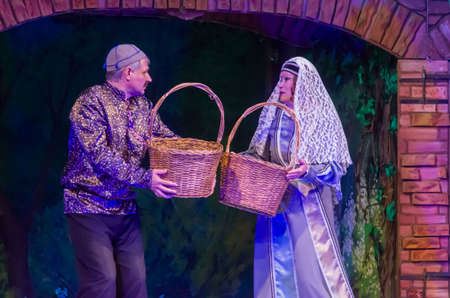 DNIPRO, UKRAINE - NOVEMBER 30, 2019: Comedy Hanuma performed by members of the Dnipro State Drama...