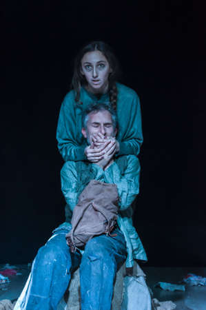 DNIPRO, UKRAINE - DECEMBER 15, 2019:  Chicago Abyss by Ray Bradbury  perfomed by members of  the Youth Theater Mirror.のeditorial素材