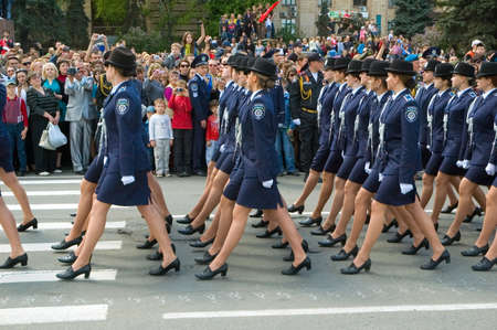 DNEPROPETROVSK, UKRAINE - MAY 9: Military parade to celebrate World War II Victory Day on May, 9, 2011 in DNEPROPETROVSK, UKRAINEのeditorial素材